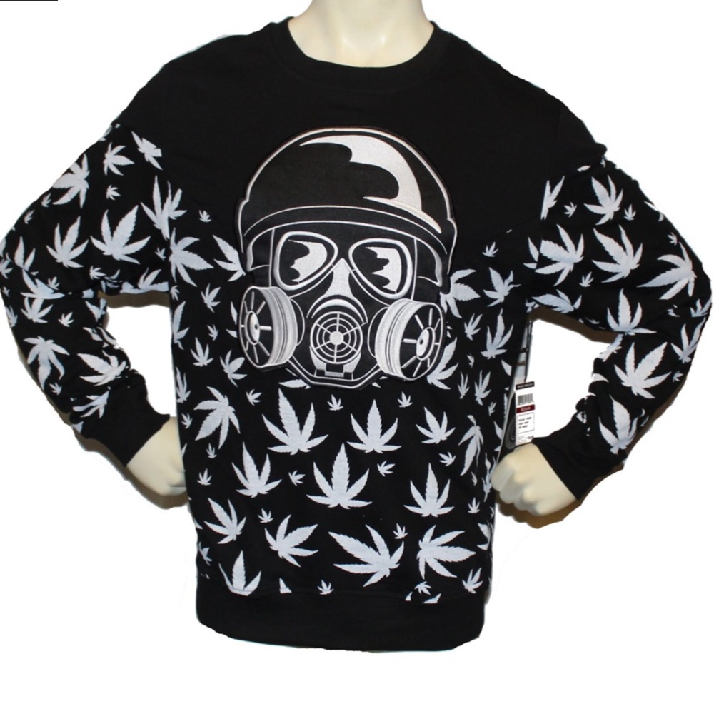 420 gasmask crew neck sweatshirt
